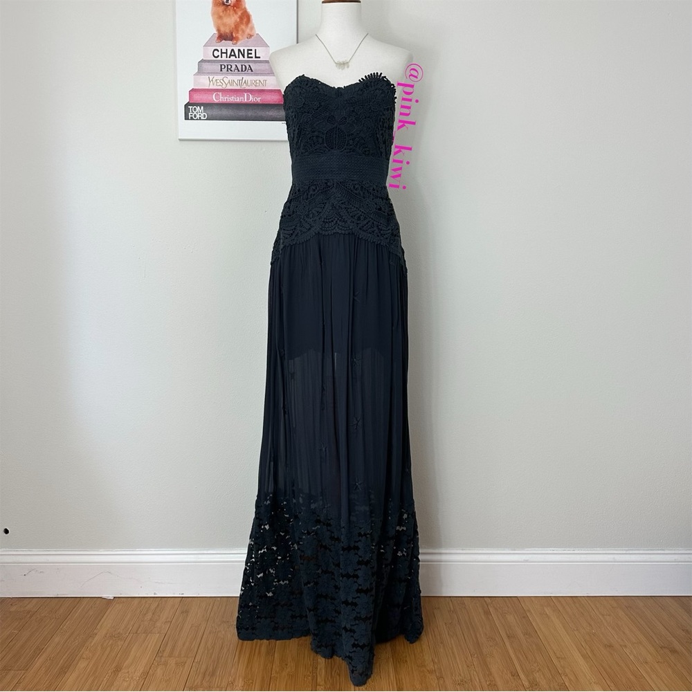 Free People Monarch Lace Yoke Maxi Dress